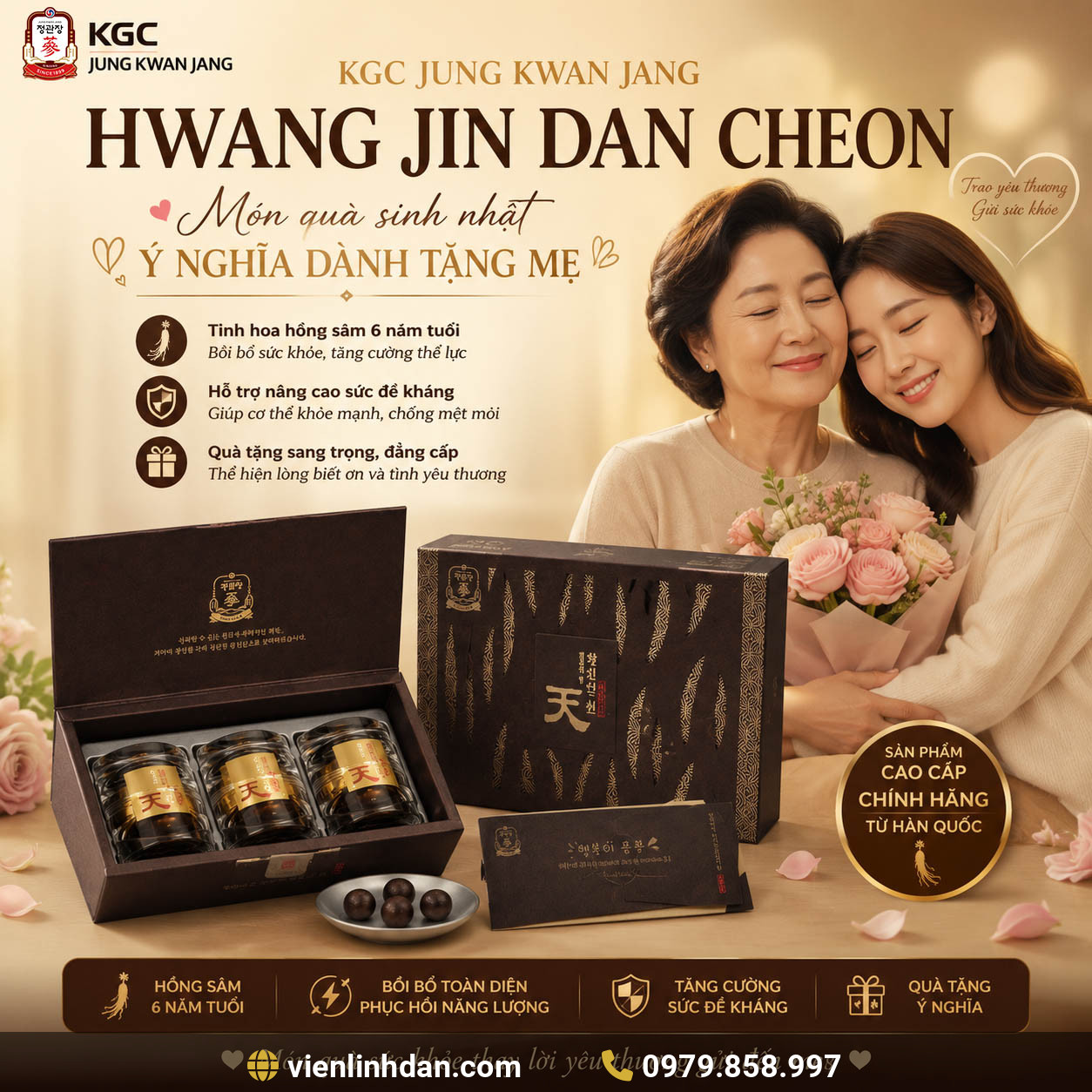 KGC Jung Kwan Jang Hwang Jin Dan Cheon – Món quà sinh nhật ý nghĩa dành tặng mẹ